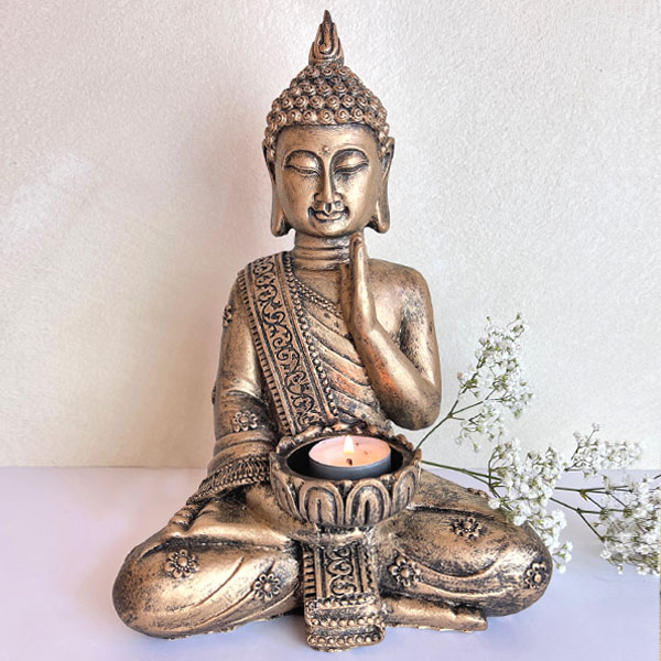 Buddha Antik-Gold 29 cm