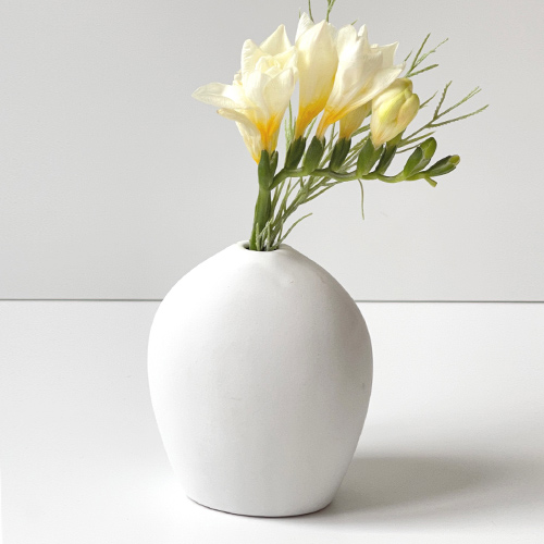 Vase matt weiß 12cm