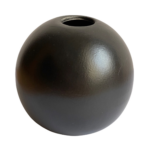 Vase black Kugel