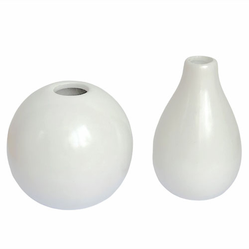 Vase weiß oval 11 cm