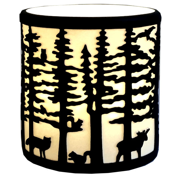 Elegance-Windlicht, Tiere im Wald, Cup
