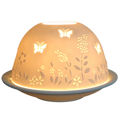 Starlight Porzellan-Windlicht Schmetterlinge