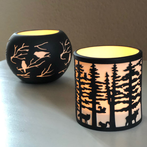 Elegance-Windlicht, Tiere im Wald, Cup